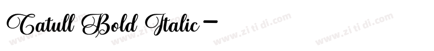 Catull Bold Italic字体转换